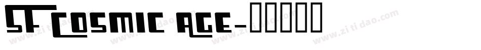 SF Cosmic Age字体转换